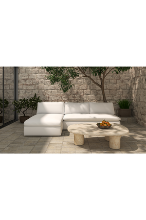   Modern European furniture - 2-Piece White Outdoor Modular Sofa - www.oroa.com | Oroa.com
