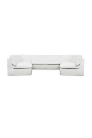 5-Piece White Outdoor Modular Sofa | Novi Living Miles | Oroa.com