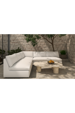   3-Piece White Outdoor Modular Sofa | Oroa.com