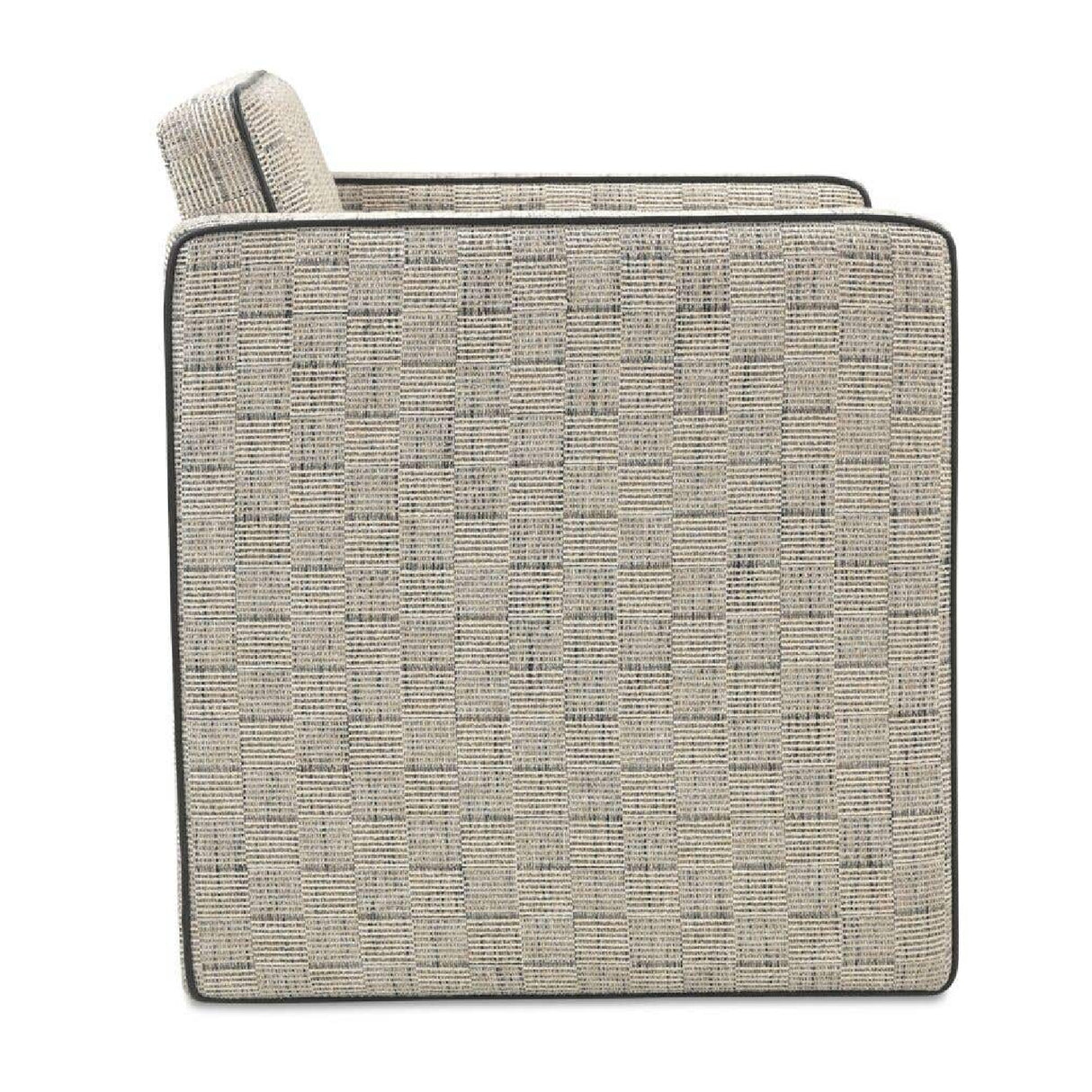   Beige Weave Piped Accent Chair | Oroa.com