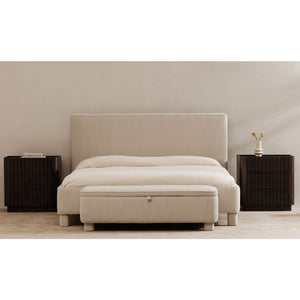 Modern European furniture - Gray Minimalist Bed - www.oroa.com
