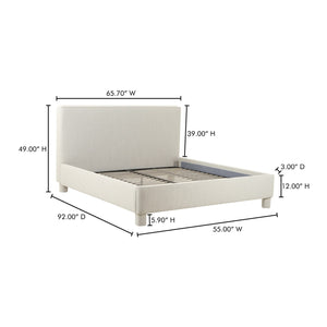 Modern European furniture - Gray Minimalist Bed - www.oroa.com