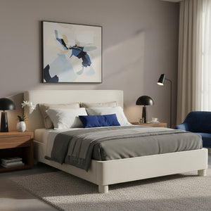 Modern European furniture - Gray Minimalist Bed - www.oroa.com