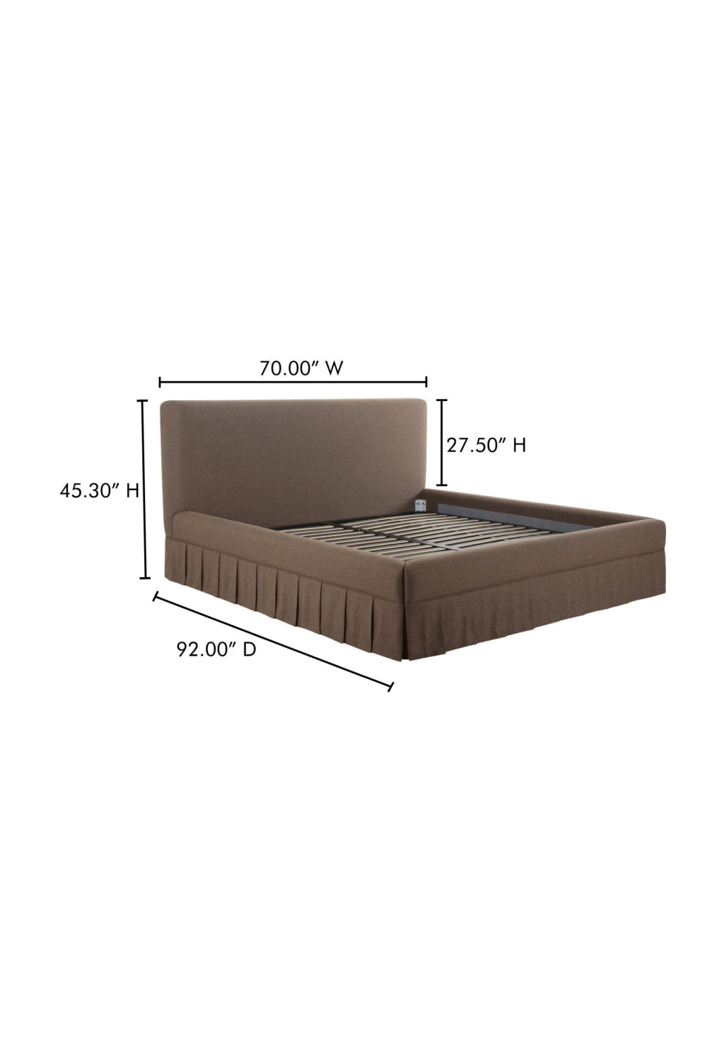 Box Pleated Bed | Novi Living Maren | Oroa.com