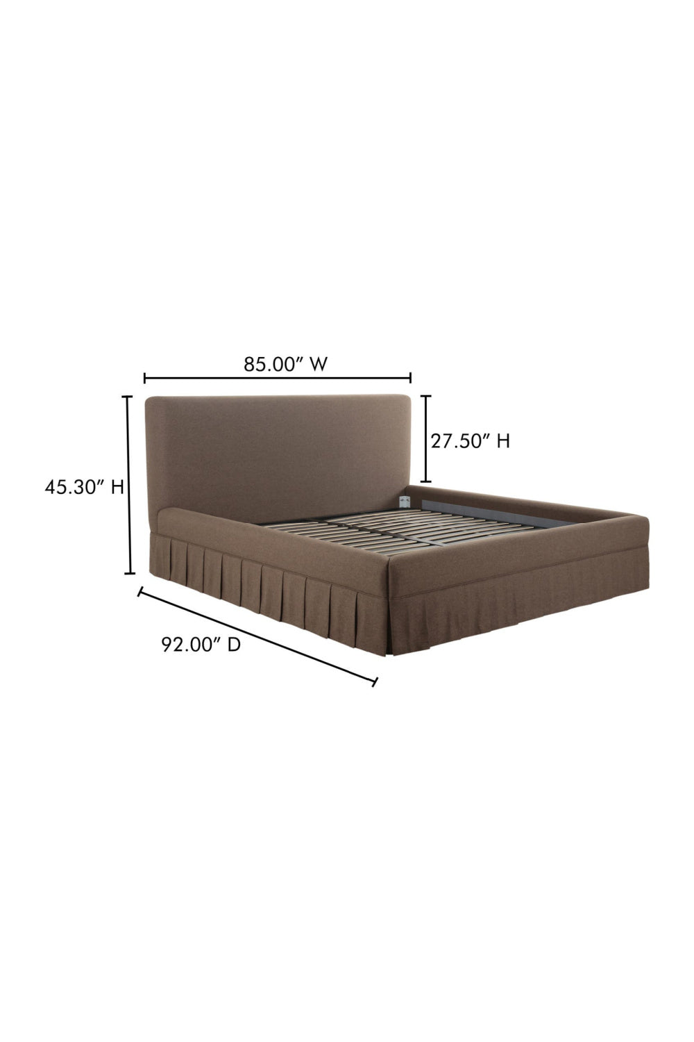 Box Pleated Bed | Novi Living Maren | Oroa.com