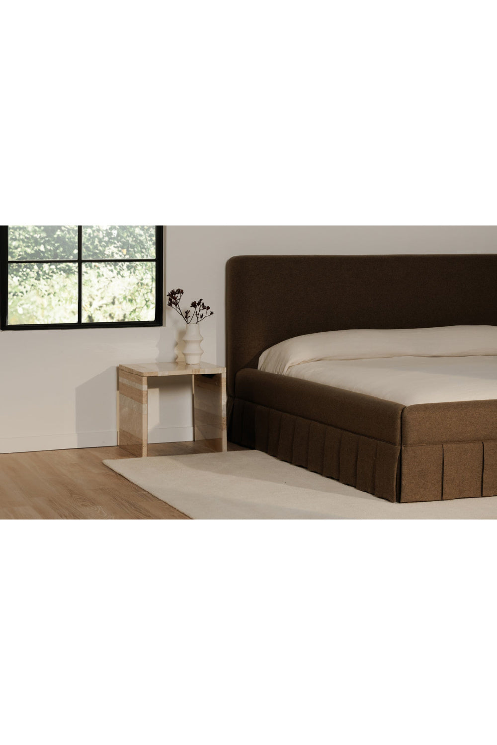 Box Pleated Bed | Novi Living Maren | Oroa.com