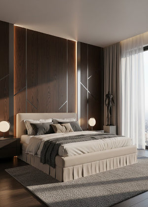 Box Pleated Bed | Novi Living Maren | Oroa.com