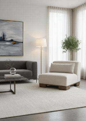 Modern European furniture - Cream Fabric Slipper Chair - www.oroa.com