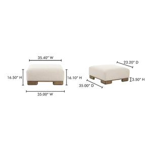 Modern European furniture - Beige Fabric Ottoman - www.oroa.com