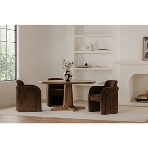 Modern European furniture - Curved Frame Rolling Dining Chair - www.oroa.com