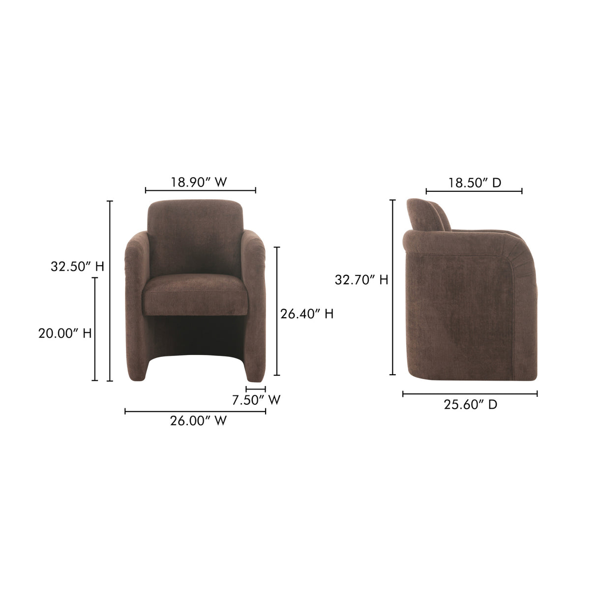 Modern European furniture - Curved Frame Rolling Dining Chair - www.oroa.com