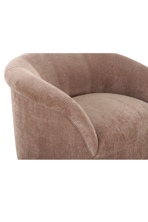 Velvet Rolled-Arm Lounge Chair | Novi Living Thora | Oroa.com