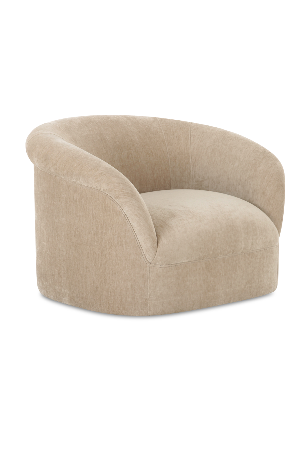 Velvet Rolled-Arm Lounge Chair | Novi Living Thora | Oroa.com