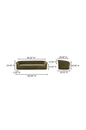 Textured Velvet Sofa | Novi Living Thora | Oroa.com