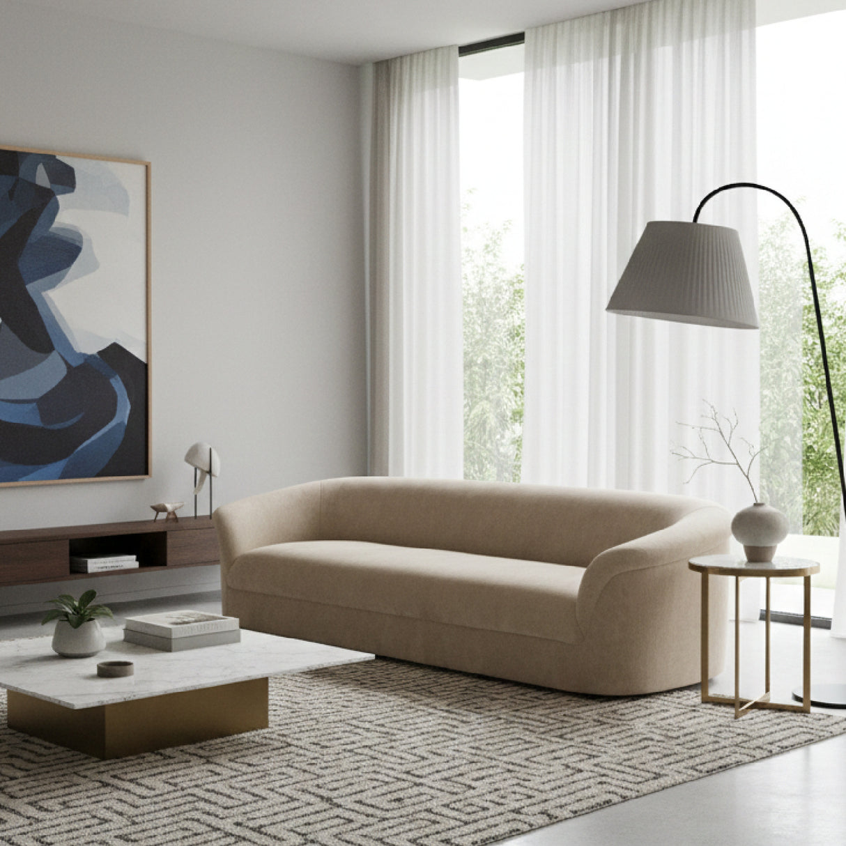 Textured Velvet Sofa | Novi Living Thora