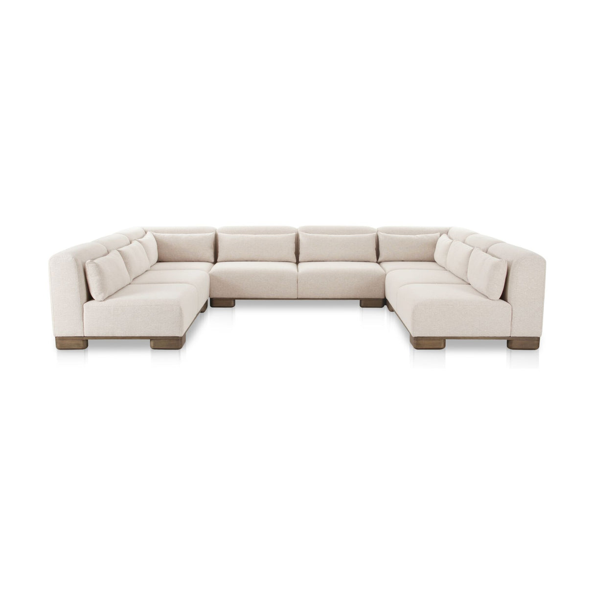 Modern European furniture - Beige U-Shaped Modular Sofa - www.oroa.com
