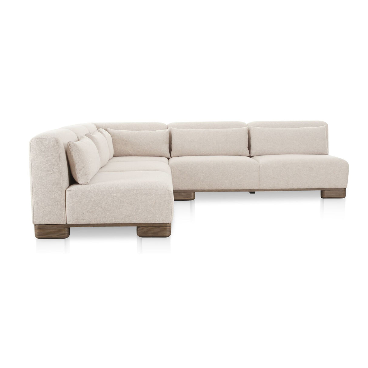 Modern European furniture - Beige Corner Modular Sofa - www.oroa.com