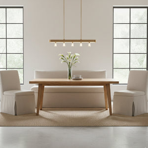 Modern European furniture - Beige Dining Bench Slipcover - www.oroa.com