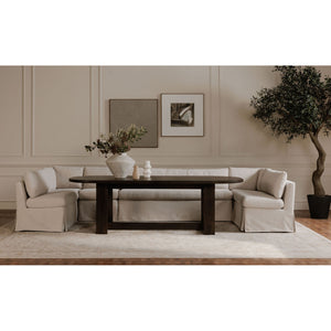 Modern European furniture - Beige Dining Bench Slipcover - www.oroa.com