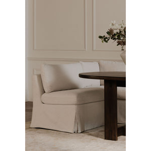 Modern European furniture - Beige Dining Chair and Half Slipcover - www.oroa.com