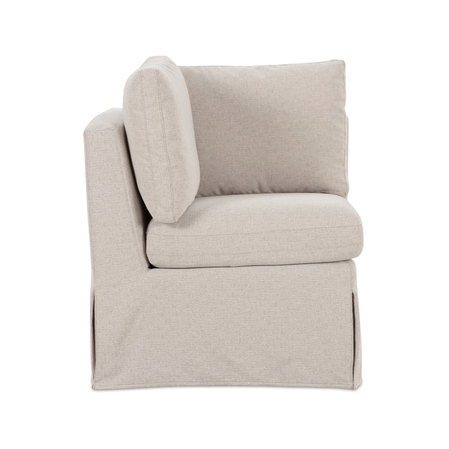 Modern European furniture - Beige Corner Dining Chair Slipcover - www.oroa.com