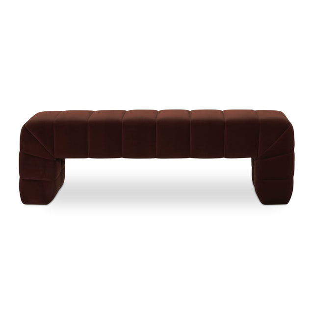 Modern European furniture - Brown Upholstered Bench - www.oroa.com