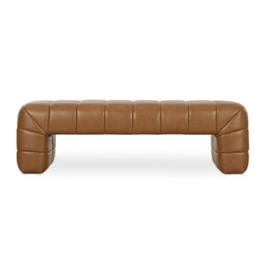 Modern European furniture - Brown Upholstered Bench - www.oroa.com