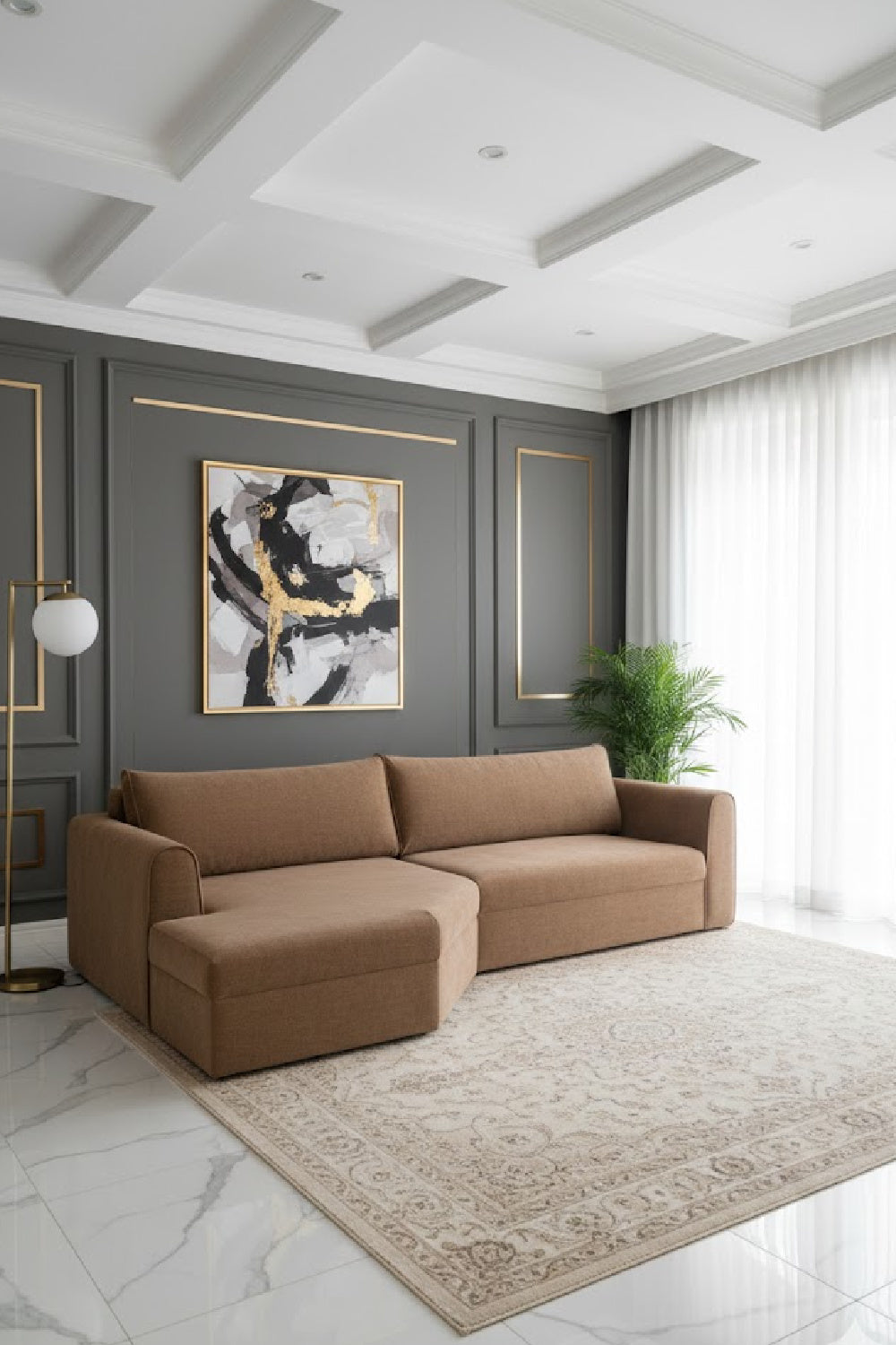 Weave Fabric Sectional Sofa | Novi Living Madrid | Oroa.com