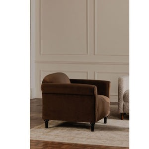 Modern European furniture - Mohair Inspired Rolled-Arm Accent Chair - www.oroa.com