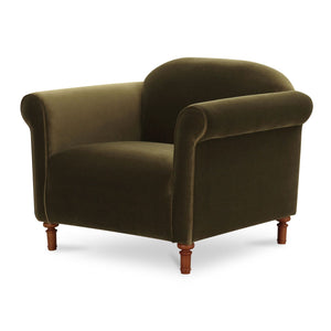 Modern European furniture - Mohair Inspired Rolled-Arm Accent Chair - www.oroa.com