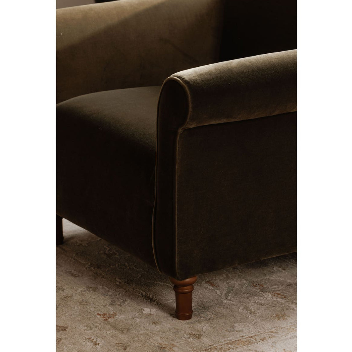Modern European furniture - Mohair Inspired Rolled-Arm Accent Chair - www.oroa.com