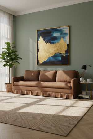 Modern European furniture - Pleated Skirt Fabric Sofa - www.oroa.com