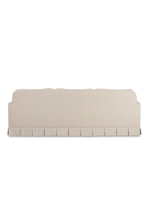 Beige Pleated Skirt Fabric Sofa | Novi Living Pellicano