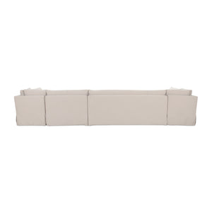Modern European furniture - Beige U-Shaped Dining Banquette Slipcover L - www.oroa.com