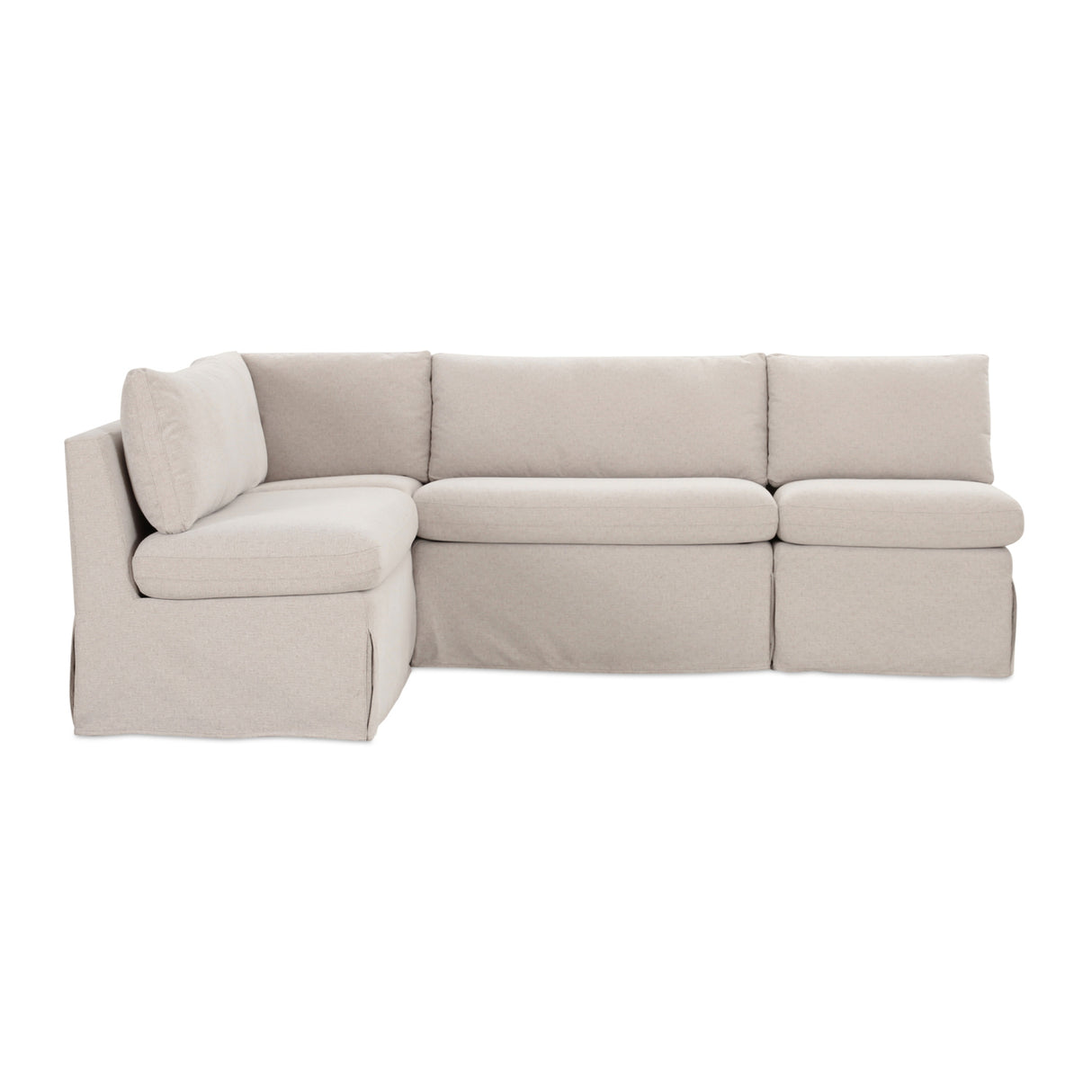 Modern European furniture - Beige L-Shaped Dining Banquette Slipcover XS - www.oroa.com