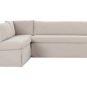 Modern European furniture - Beige L-Shaped Dining Banquette Slipcover L - www.oroa.com