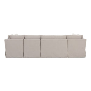   Modern European furniture - Beige U-Shaped Dining Banquette Slipcover XS - www.oroa.com | Oroa.com
