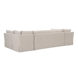 Modern European furniture - Beige U-Shaped Dining Banquette Slipcover S - www.oroa.com