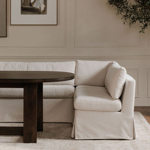 Modern European furniture - Beige U-Shaped Dining Banquette Slipcover M - www.oroa.com