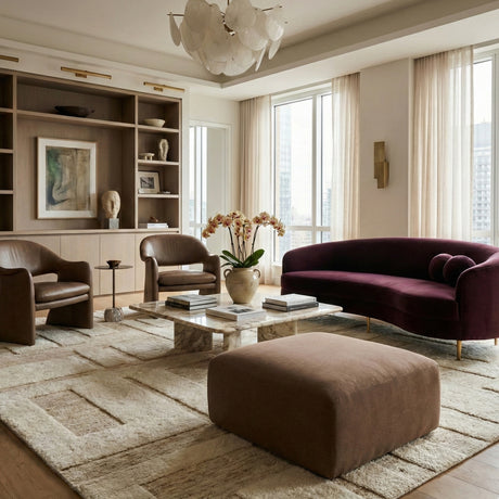 Brown Slipcover Ottoman | Novi Living Isla | Oroa.com