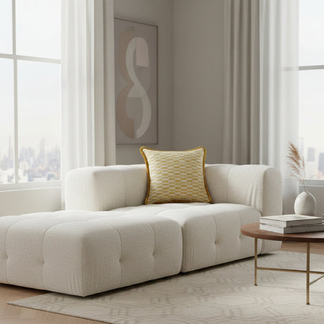 Modern European furniture - Geometric Print Fringed Cushion - www.oroa.com