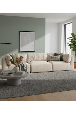 Chenille 3-Seater Sofa | Novi Living Matina | Oroa.com