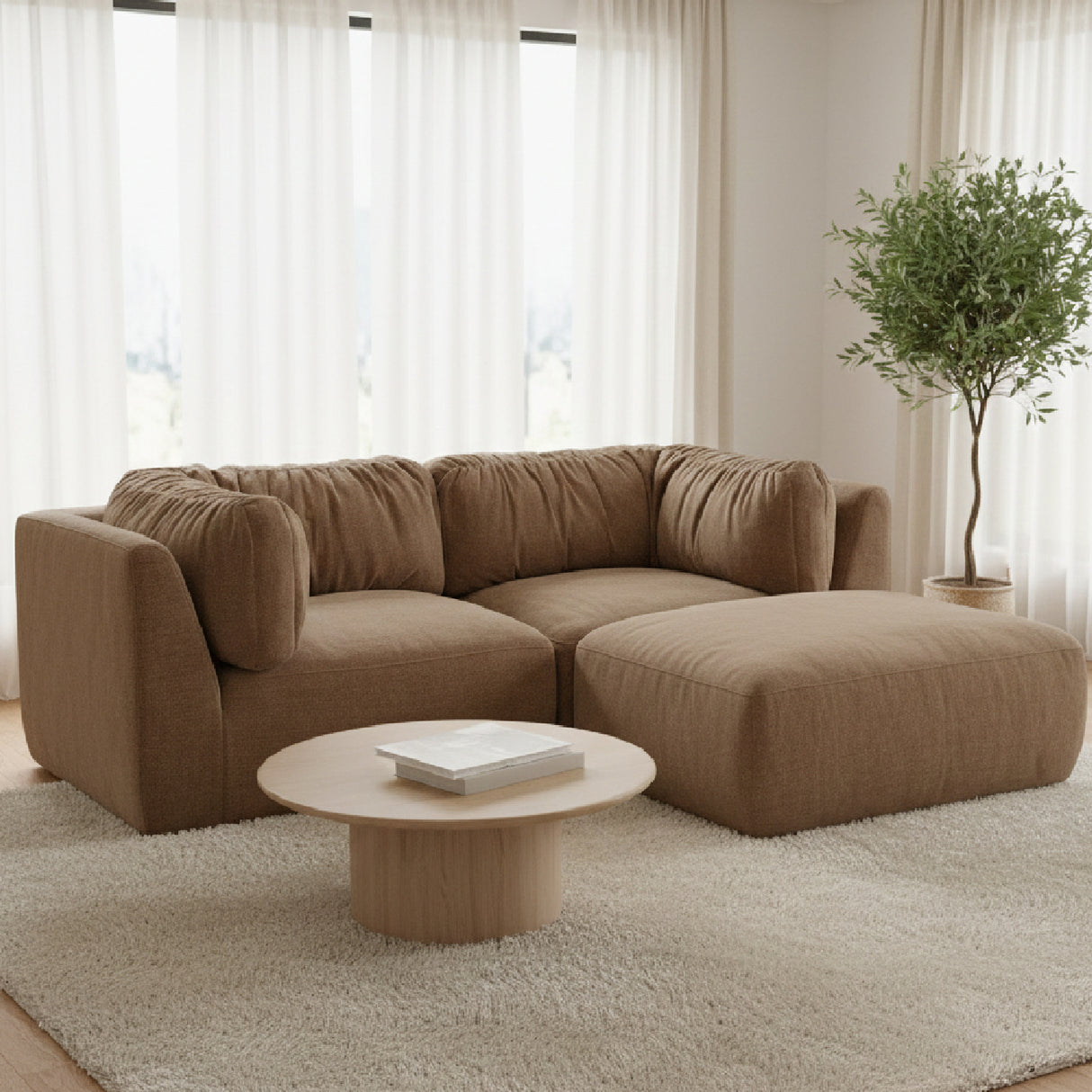 Chenille Sectional Corner Sofa | Novi Living Matina