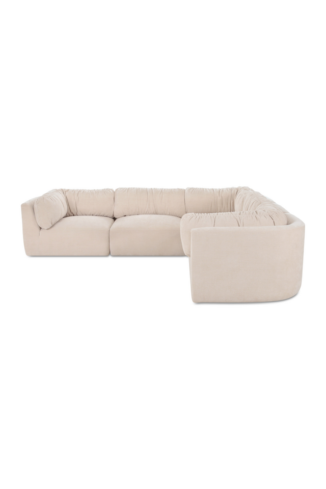 Chenille L-Shaped Modular Sofa | Novi Living Matina | Oroa.com