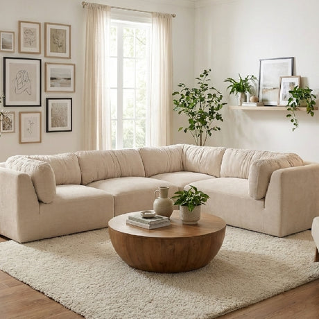 Chenille L-Shaped Modular Sofa | Novi Living Matina