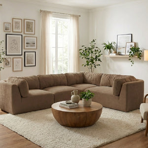   Chenille L-Shaped Modular Sofa | Oroa.com