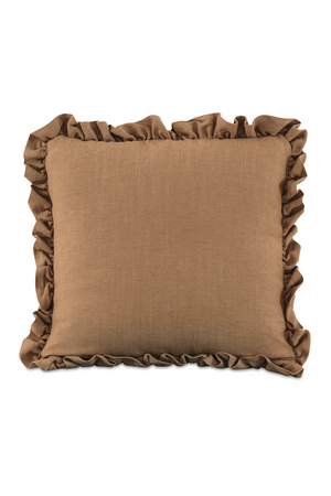   Ruffled-Edge Linen Cushion | Oroa.com