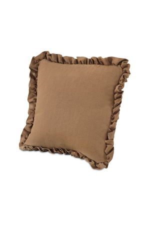   Ruffled-Edge Linen Cushion | Oroa.com