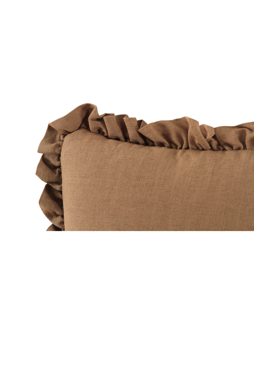   Ruffled-Edge Linen Cushion | Oroa.com