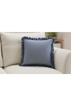   Ruffled-Edge Linen Cushion | Oroa.com